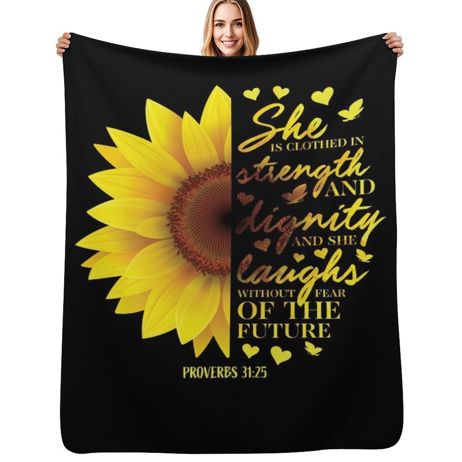 3D Printing Verse - Sunflower Christian Bible Verse Proverbs 31
