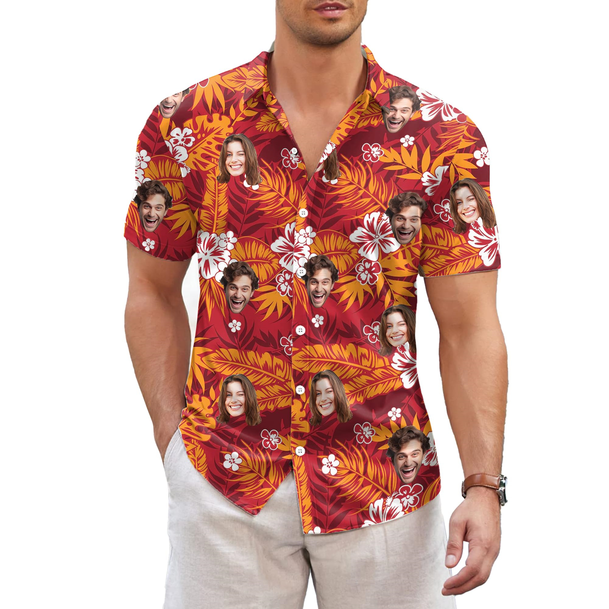 3D Printing Foto - New Custom Face Hawaiian Shirt Personalized