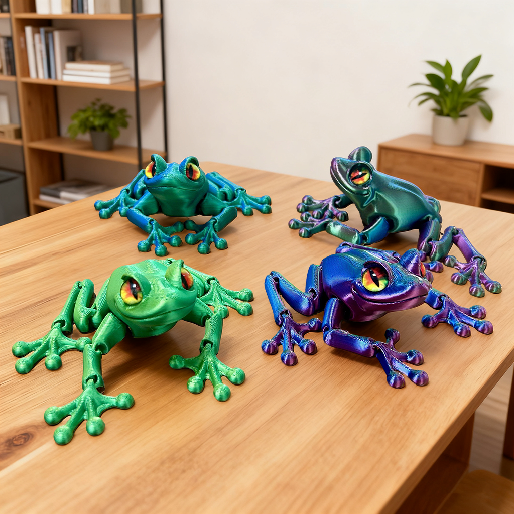 3D Printing Table - 3D Printed Frog Statue, Flexible 3D