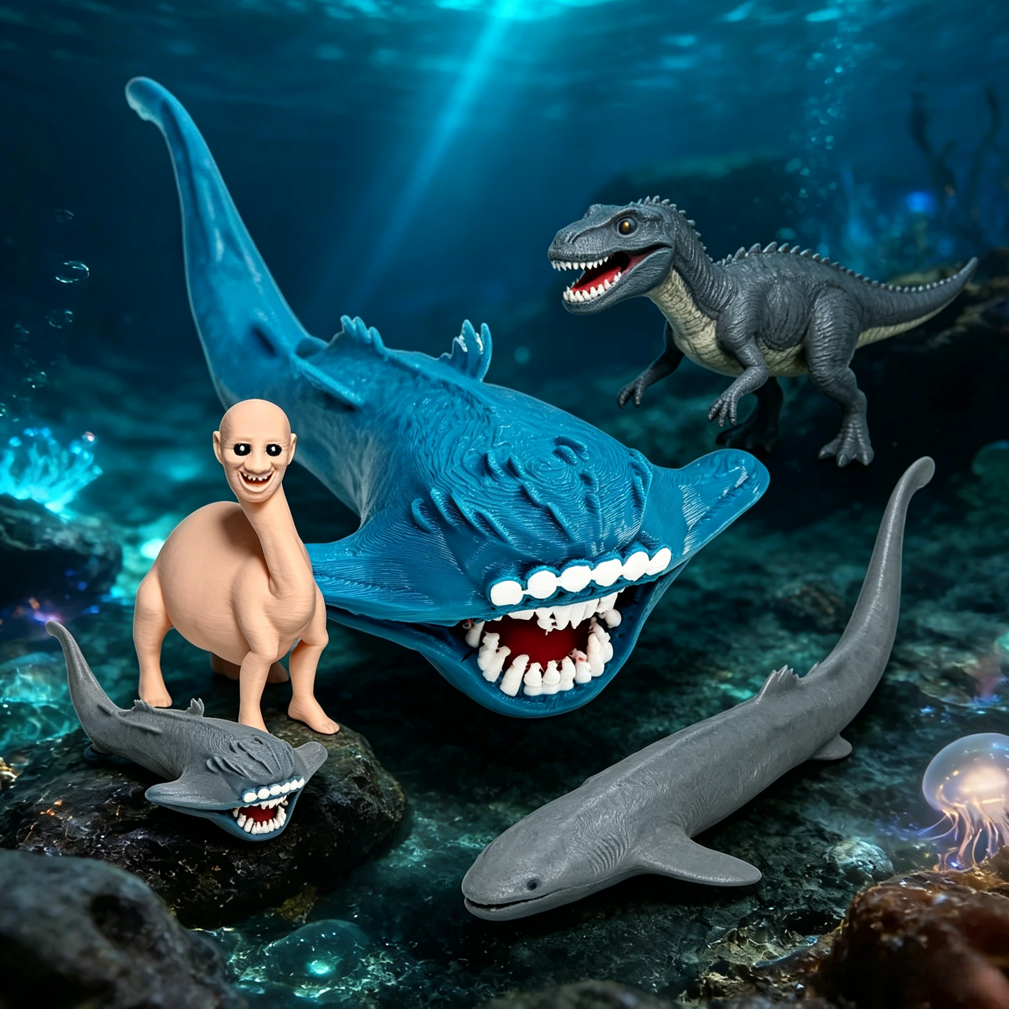 3D Printing Table - Bloop Sea Monster 3D Printed Flexible