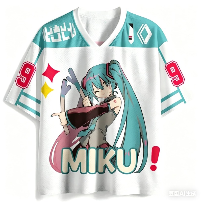 3D Printing Holder - Vocaloid Hatsune Miku T-shirt Anime Jersey