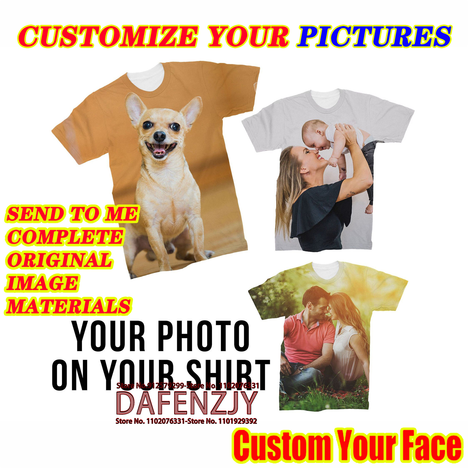 3D Printing Foto - Men's Summer Custom Your Photo/name T