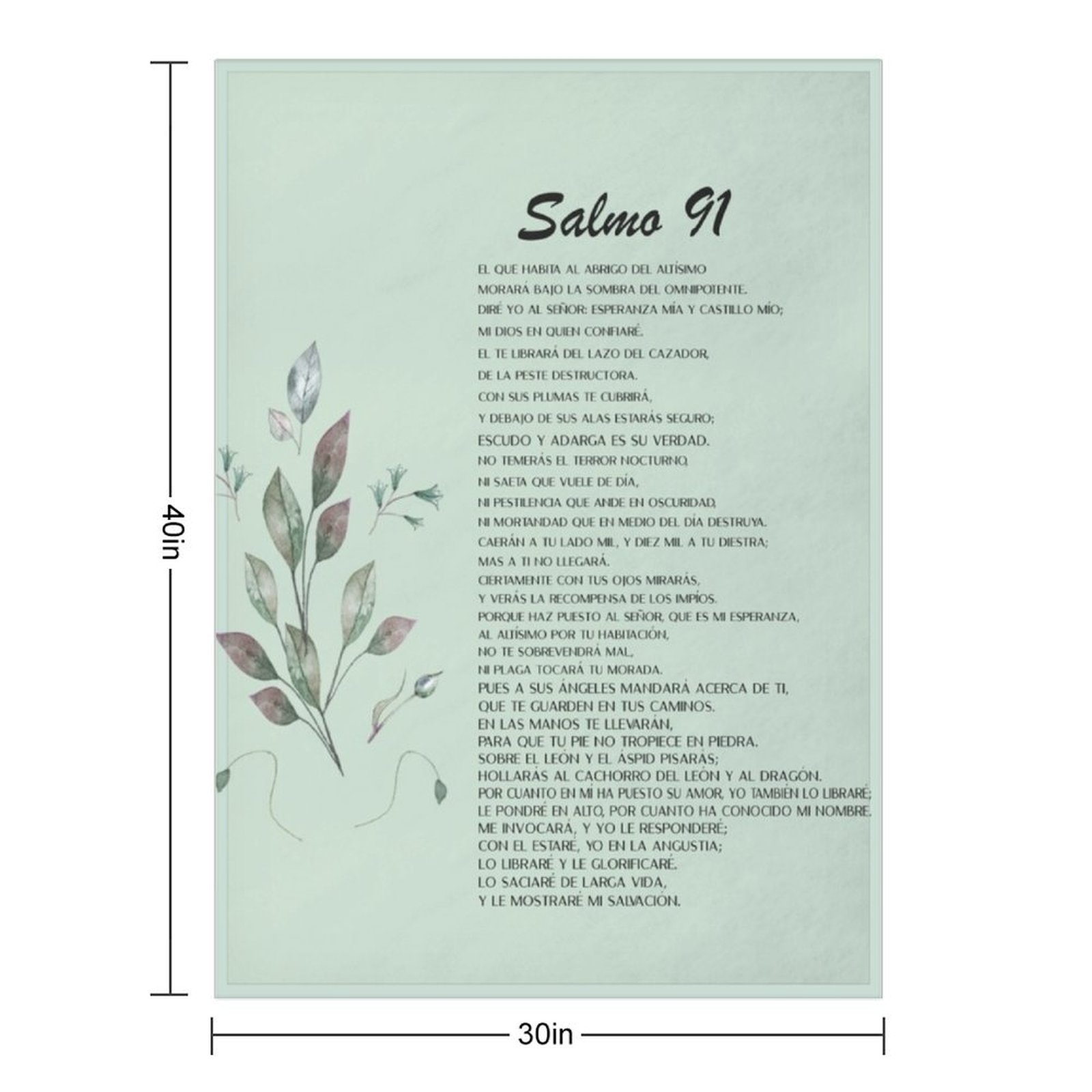 Salmo 91, Spanish Bible Verse  - 3D Printing Verse avaliação e preço