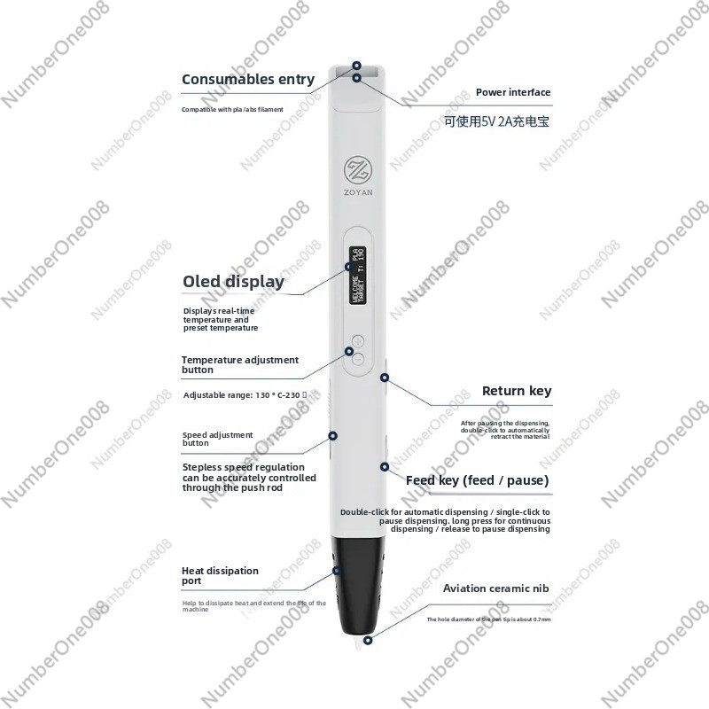 High Temperature 3D Pen for Ki - 3D Printing Pen For Adults avaliação e preço