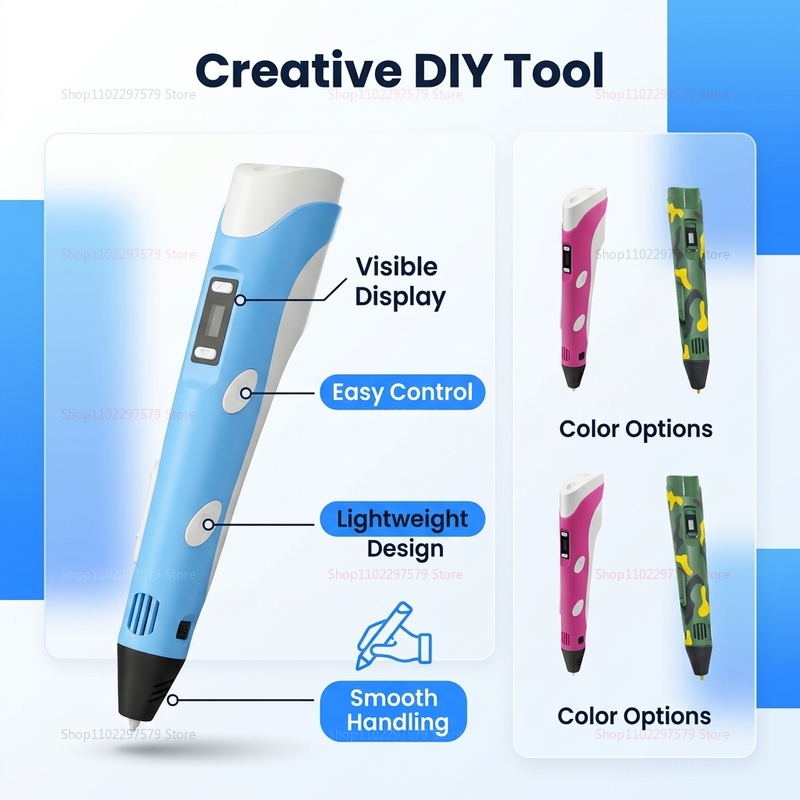 3D Printing Pen with 9M PLA Fi - 3D Printing Pen For Adults avaliação e preço