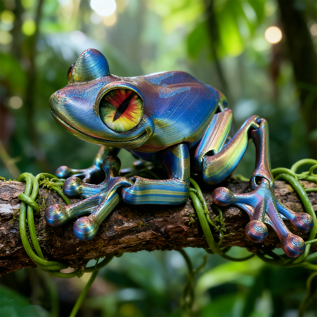 3D Printed Frog Statue, Flexib - 3D Printing Table avaliação e preço