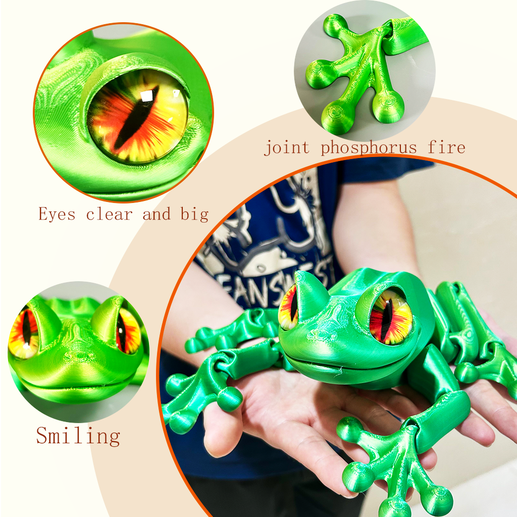3D Printed Frog Statue, Flexib - 3D Printing Table avaliação e preço