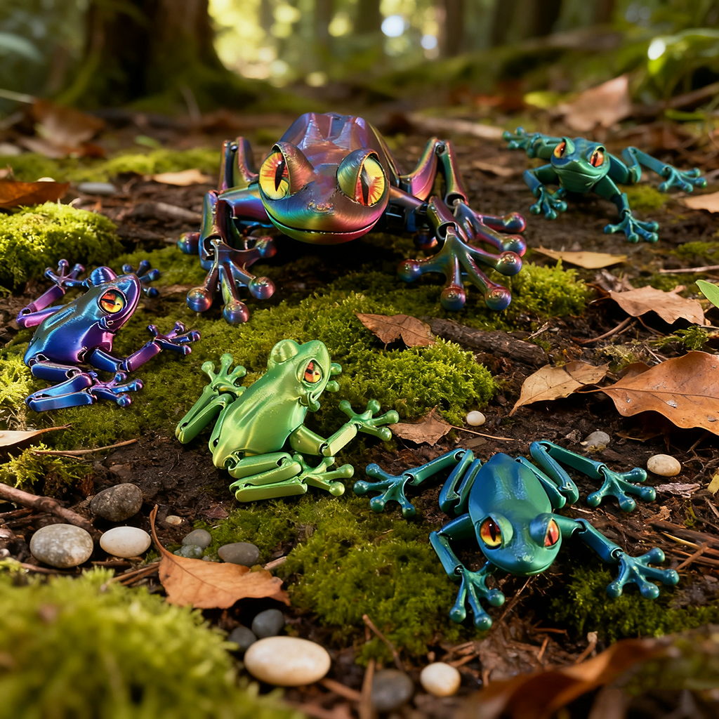 3D Printed Frog Statue, Flexib - 3D Printing Table avaliação e preço