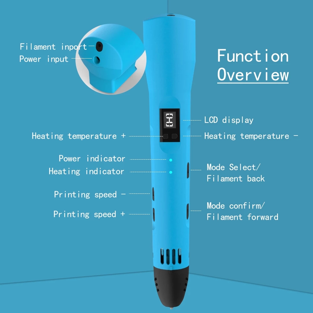 QCREATE 3D Printing Pen 1.75mm - 3D Printing Pen For Adults avaliação e preço
