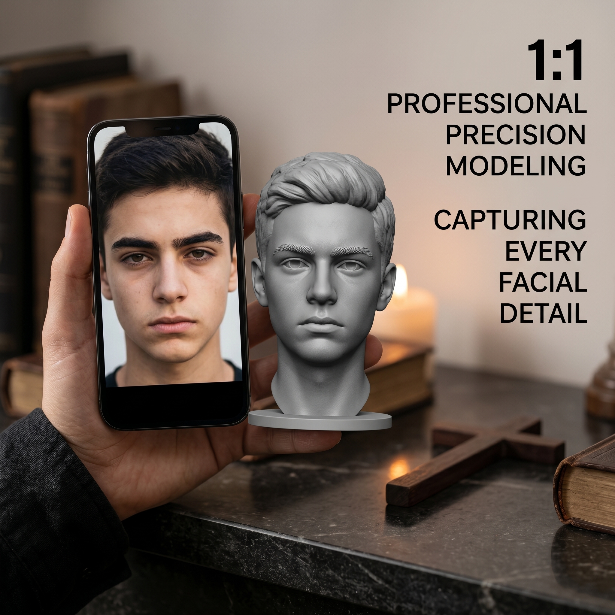 Personalized 3D Printed Bust F - 3D Printing Foto avaliação e preço