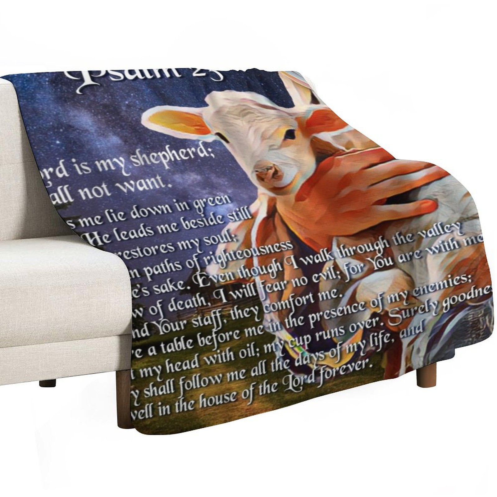 Psalm 23 Bible Verse Throw Bla - 3D Printing Verse avaliação e preço