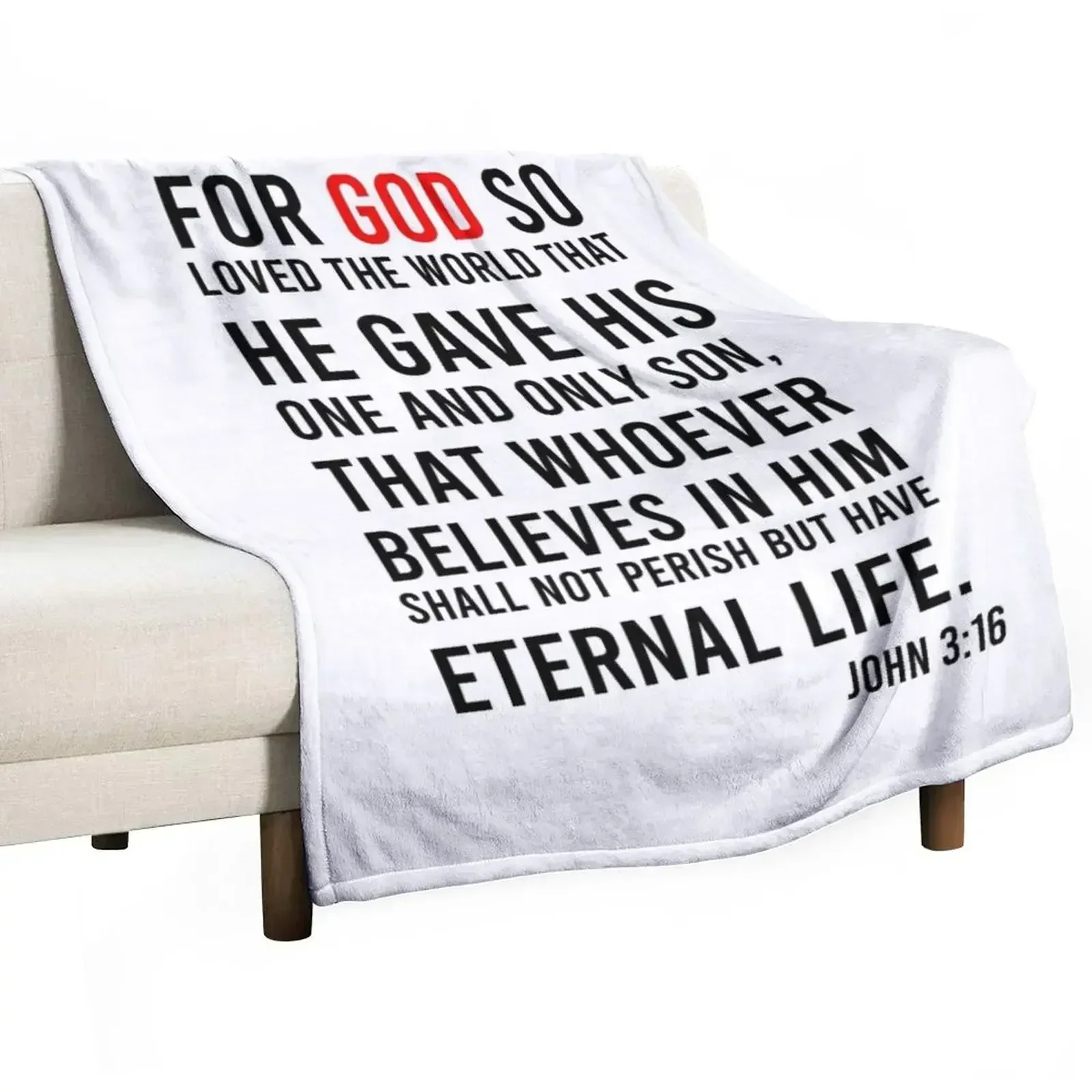 John 3:16 Bible Verse Throw Bl - 3D Printing Verse avaliação e preço
