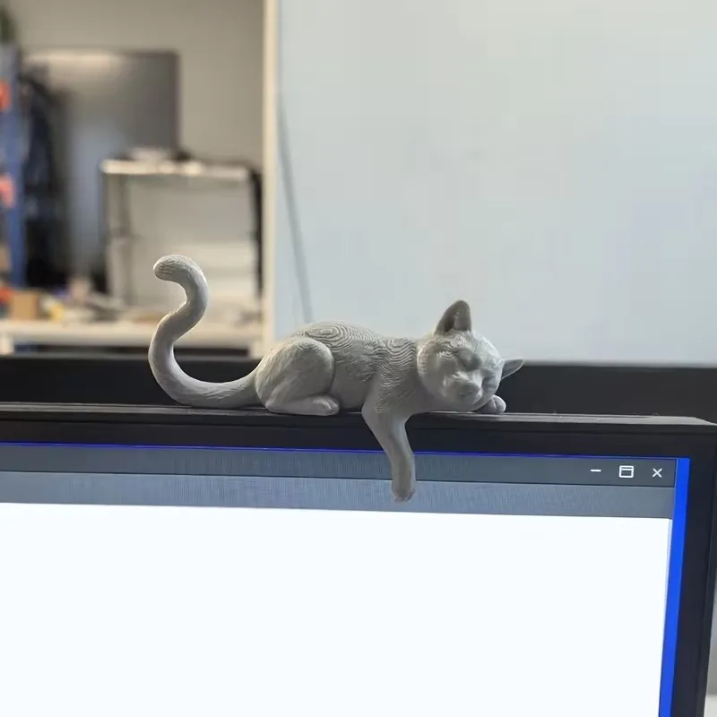 3D Printed Lazy Cat Monitor To - 3D Printing Table avaliação e preço