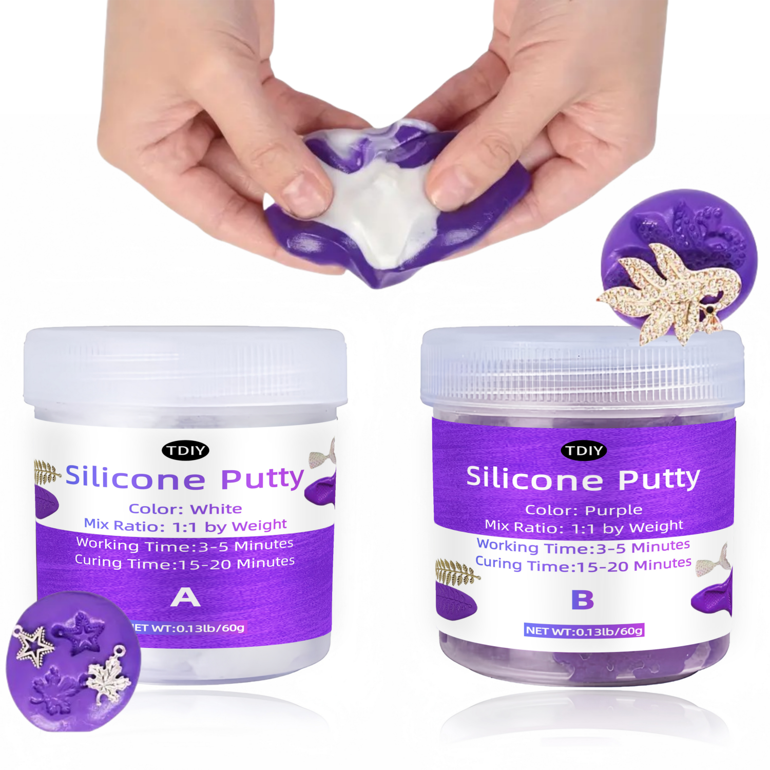 Purple Silicone Mold Putty Saf - 3D Print Isopropyl Alcohol avaliação e preço