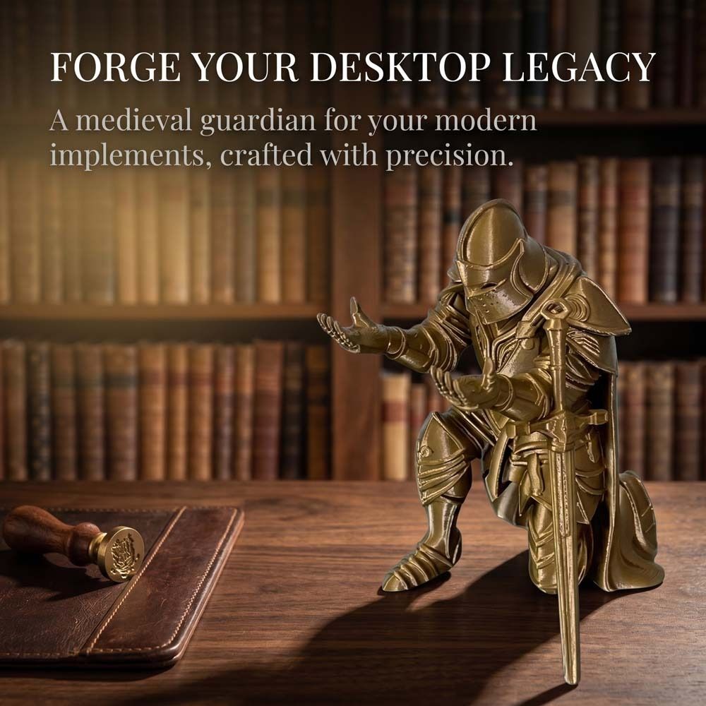 Funny Kneeling Knight Pen Hold - 3D Printing Holder avaliação e preço
