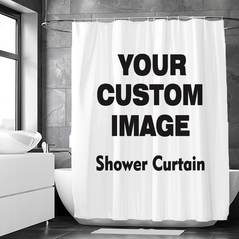 Custom Shower Curtain Bathroom - 3D Printing Foto avaliação e preço