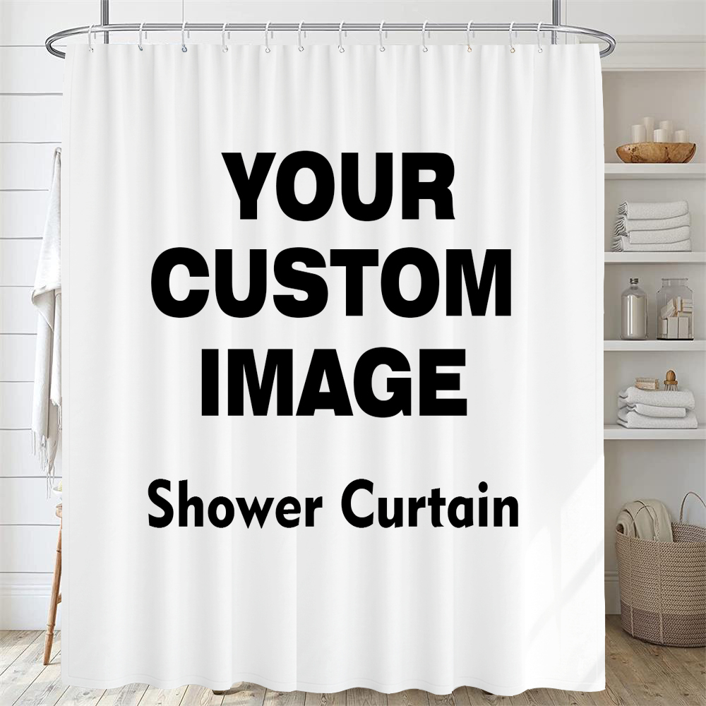 Custom Shower Curtain Bathroom - 3D Printing Foto avaliação e preço