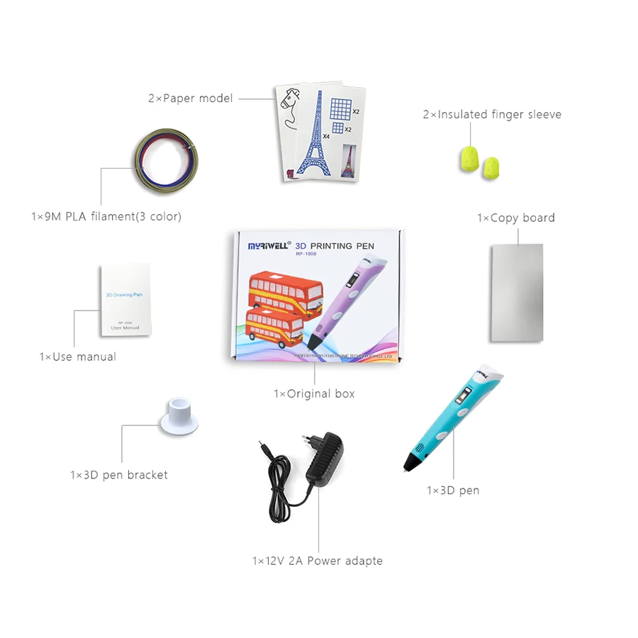 Myriwell 3D Pen DIY 3D Printer - 3D Printing Pen For Adults avaliação e preço